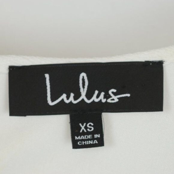 Lulus Tell A Tale Women's XS White Blue Embroidered Scoop Neck Mini Sheath Dress - Picture 9 of 10